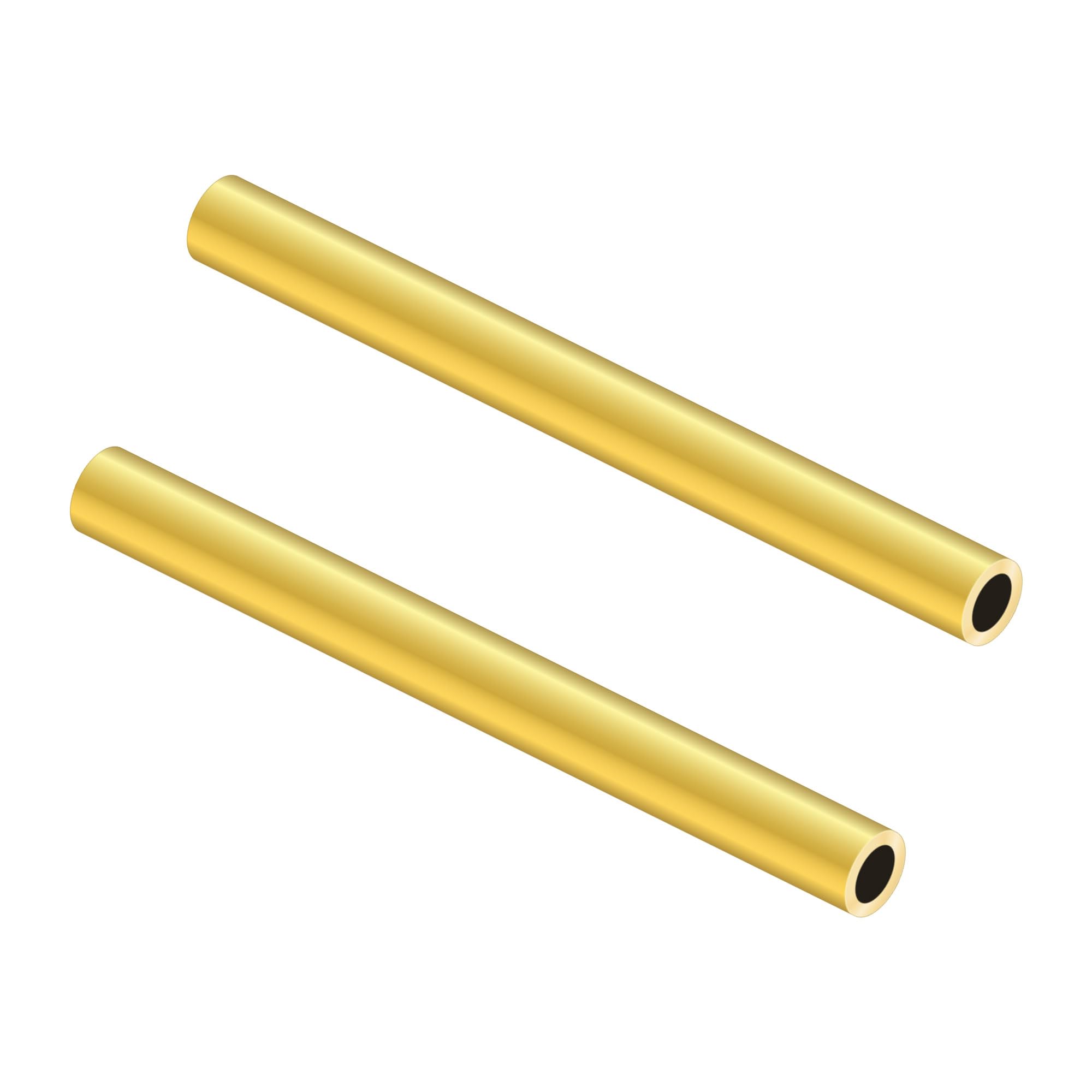 2 Stück Messing Rundstäbe 6mm X 400mm - Massiv Messing Für Modellbau & DIY