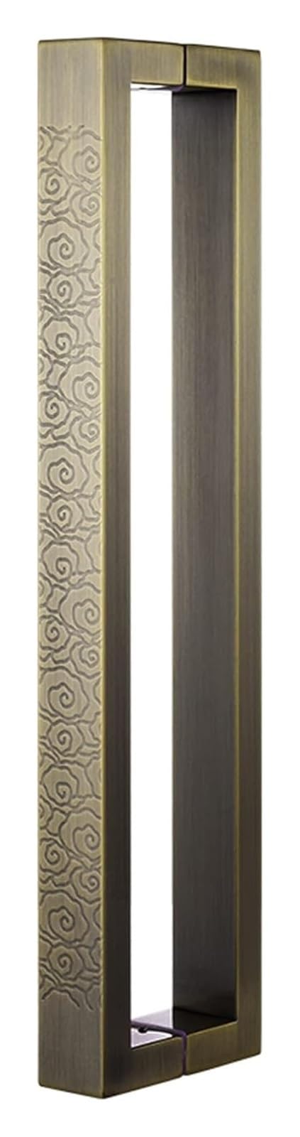 TKJfdTY Kitchen Cabinet Handles,Cabinet Pulls, Stainless Steel Rectangle Push Pull Handle Barn Door Handles,Bronze 80cm/32in