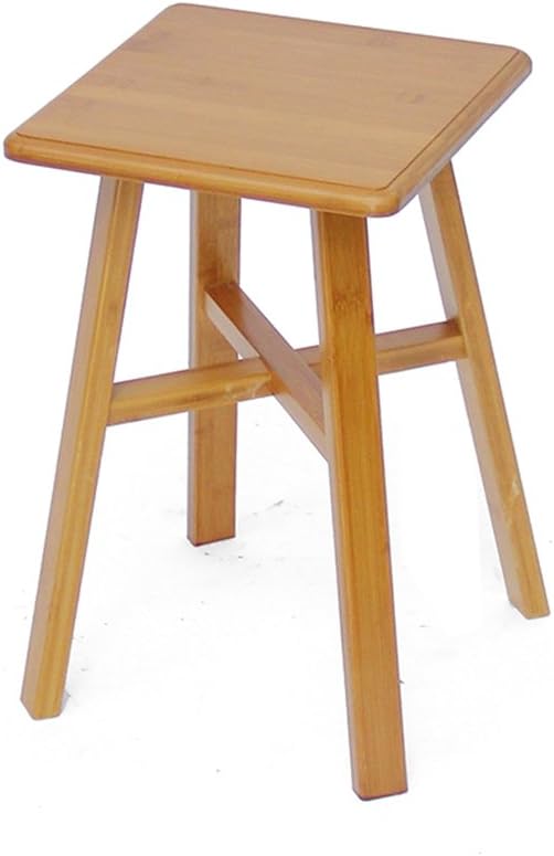 Removable chair Bamboo Stool Fashion Home Bench/Dining Table Stool/Modern Simple Square Stool/Non-Slip Bamboo Bench 27 27 43cm -by TIANTA