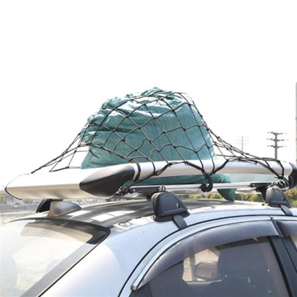 GepäCknetz Auto Kofferraum 120x9 0cm Universelles extra großes Ladungsnetz mit 10 verstellbaren Haken und Engen Auto-LKW-Bettnetz-Autodachnetz Netz Kofferraumnetz GepäCknetz