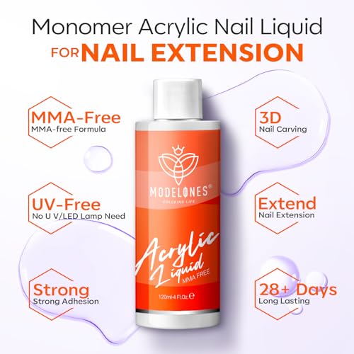 Modelones SUS-MOMNZ-00205 4 Oz Monomer Acrylic Nail Liquid thumb #1