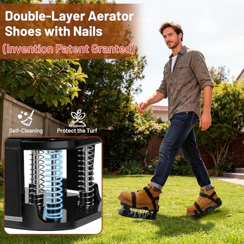 Zapatos aireadores para césped con doble capa y correas ajustables miniatura 2