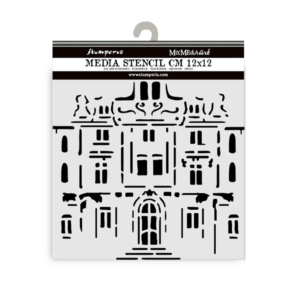 Stamperia - Thick Stencils for Scrapbooks, Albums, Cards, Bullet Journals, and More, Flexible Material, Easy to Clean, Perfect for Hobbies, Crafts, and Gifting (Art of Travelling, Palace) โ image 1