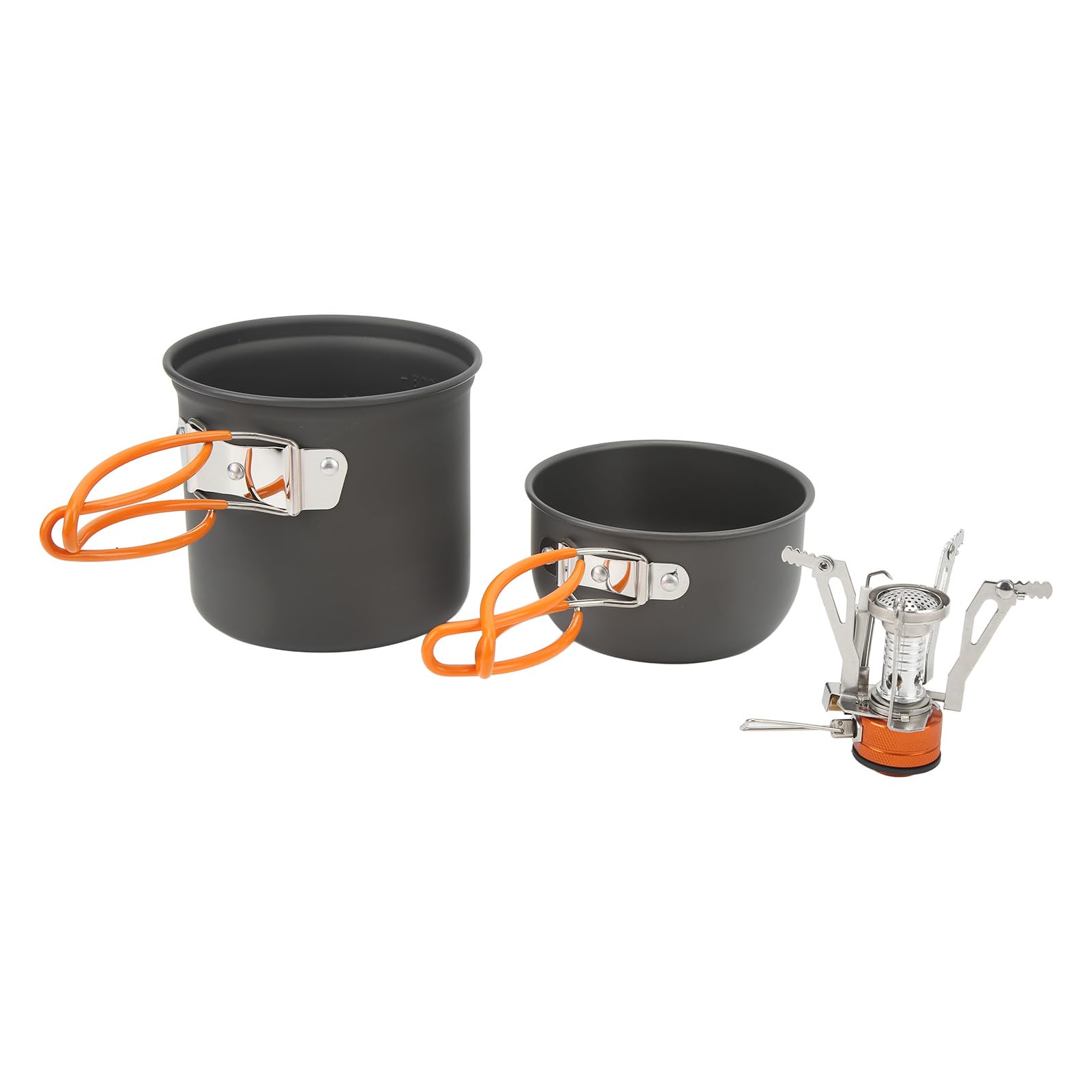 Set da cucina da campeggio Set di pentole da cucina portatili in alluminio con cuscinetti resistenti per l'escursionismo in campeggio all'aperto