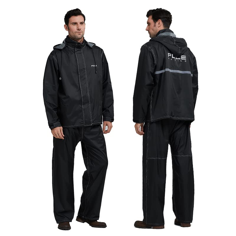 Lixada Regenanzug Wasserdicht Radfahren Regenschutz Jacke & Hose Unisex Wandern Regenmantel Hose Regenbekleidung für Motorrad Angeln