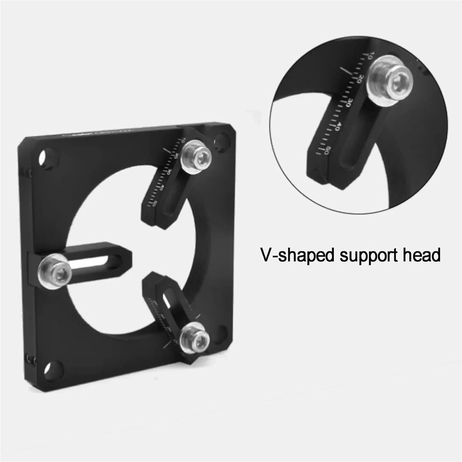 Soporte de lente coaxial, diseño de tres garras, soporte autocentrante para experimentos ópticos, diámetro variable de 0 a 40 mm