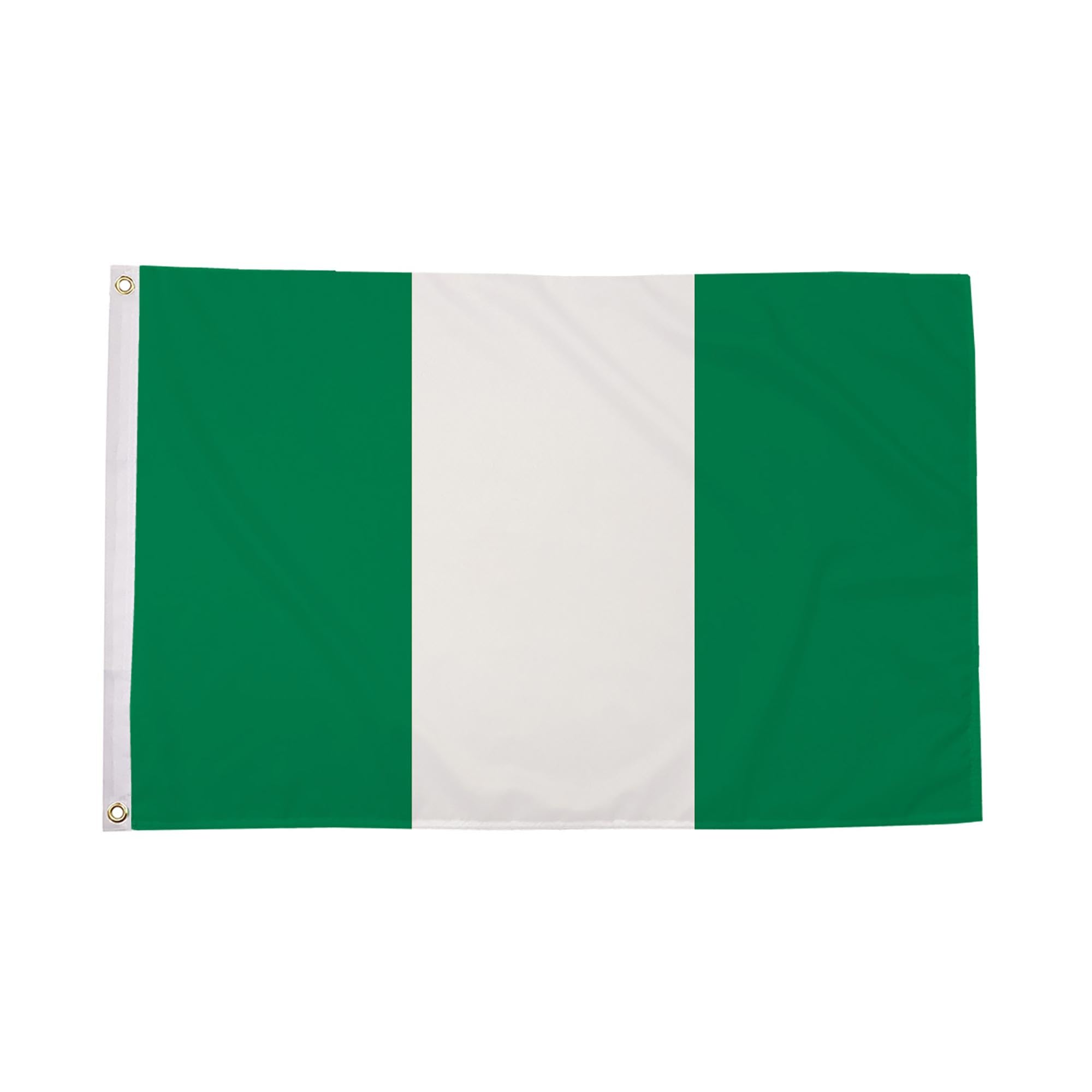 Bandera de Nigeria resistente 240x150cm con ojales exterior interior 2