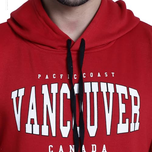 Image of Mack Jonney Printed Hooded Cotton Fleece Hoodie for Men-MACK32358