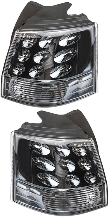 LED Tail Light Compatible with Mitsubishi Outlander EX 2007-2013, 8330A380, 1ALTL01614, 166-50402L, 214-19A8L-AF, 8330A379, MI2804104 Red Amber Taillights Clear Lens, Rear Right Side