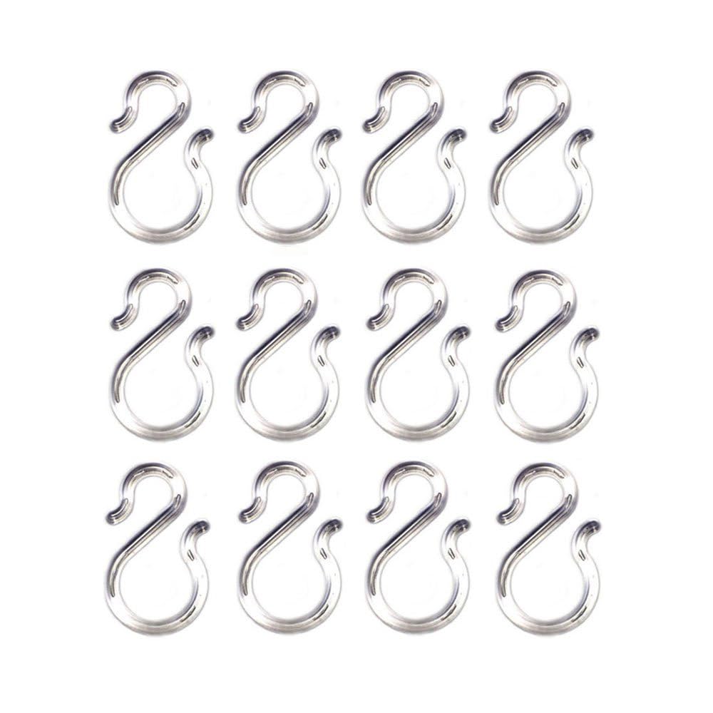 12 PCS 1.7Inch Clear Plastic Punch Bowl Cup S Hooks