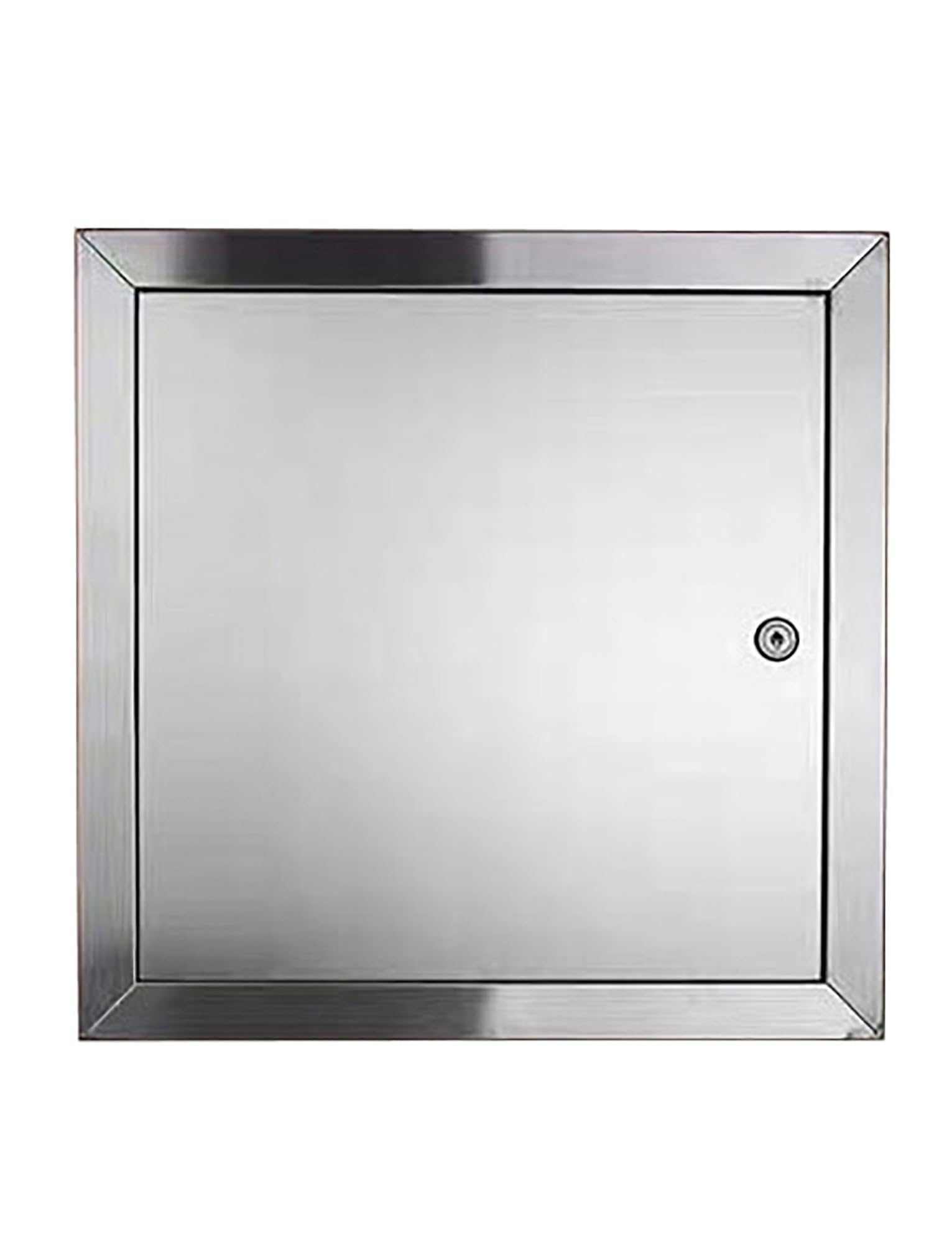 Heavy Duty Stainless Steel Access Panel for Plumbing & Electrical | Touch Latch Hidden Door Cover Plate (Custom Sizes) – Bathroom, Kitchen, Laundry, Outdoor Wall Mount(Lock type,100x100mm/3.9x3.9in)