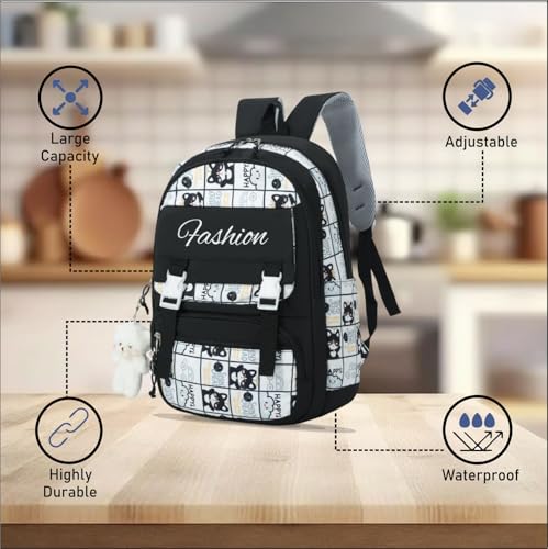 Image of Tinytot 30 Litre Japanese Korean Style School Bag Water-Resistant Laptop & Travel Backpack - Unisex Large 18 Inches Multipurpose Student Backpack for Boys & Girls, Men & Women