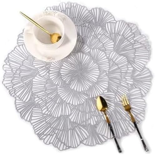 Set de table antidérapant ginkgo argenté pour en finir avec les taches - 3