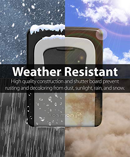 Image of Fosmon Key Lock Box 4 Digits Combination Weatherproof Wall Mount Key Safe, Hide a Key Outside with Resettable Code, Multiple Key Capacity and Mounting Kit