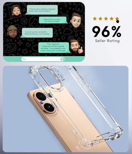 Image of KAPAVER Essential Back Cover Case Compatible with Vivo V60 - Clear (PC+TPU) (Vivo V60 - Clear)