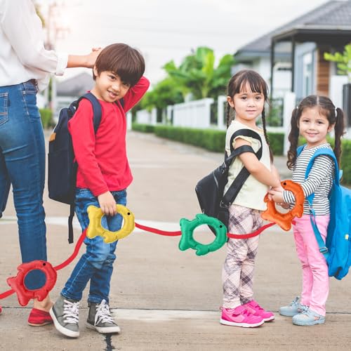 Image of Kajaia Little Fish Walking Rope for Kids Classroom Supplies Preschool Walking Rope with Handles Fits up to 20 Children for Toddlers Kids Daycare Preschool Walk Guides