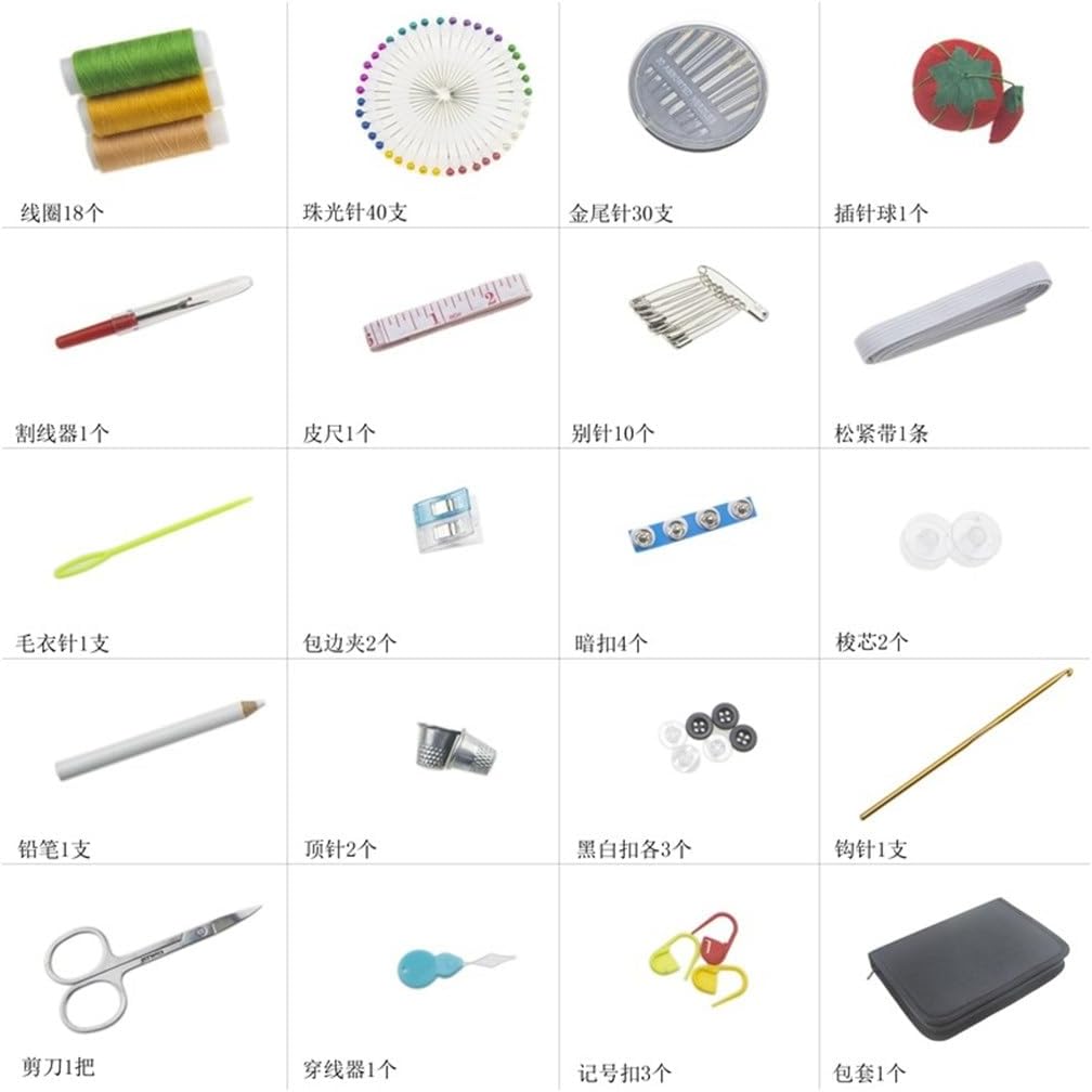 Home Travel Sewing Kit Set 126 Pieces Needlework Embroidery Tools Box