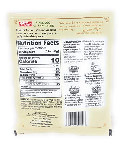 Mama Sita's Sinigang Sa Sampalok Tamarind Seasoning Mix 1.76oz (50g) 4 Pack