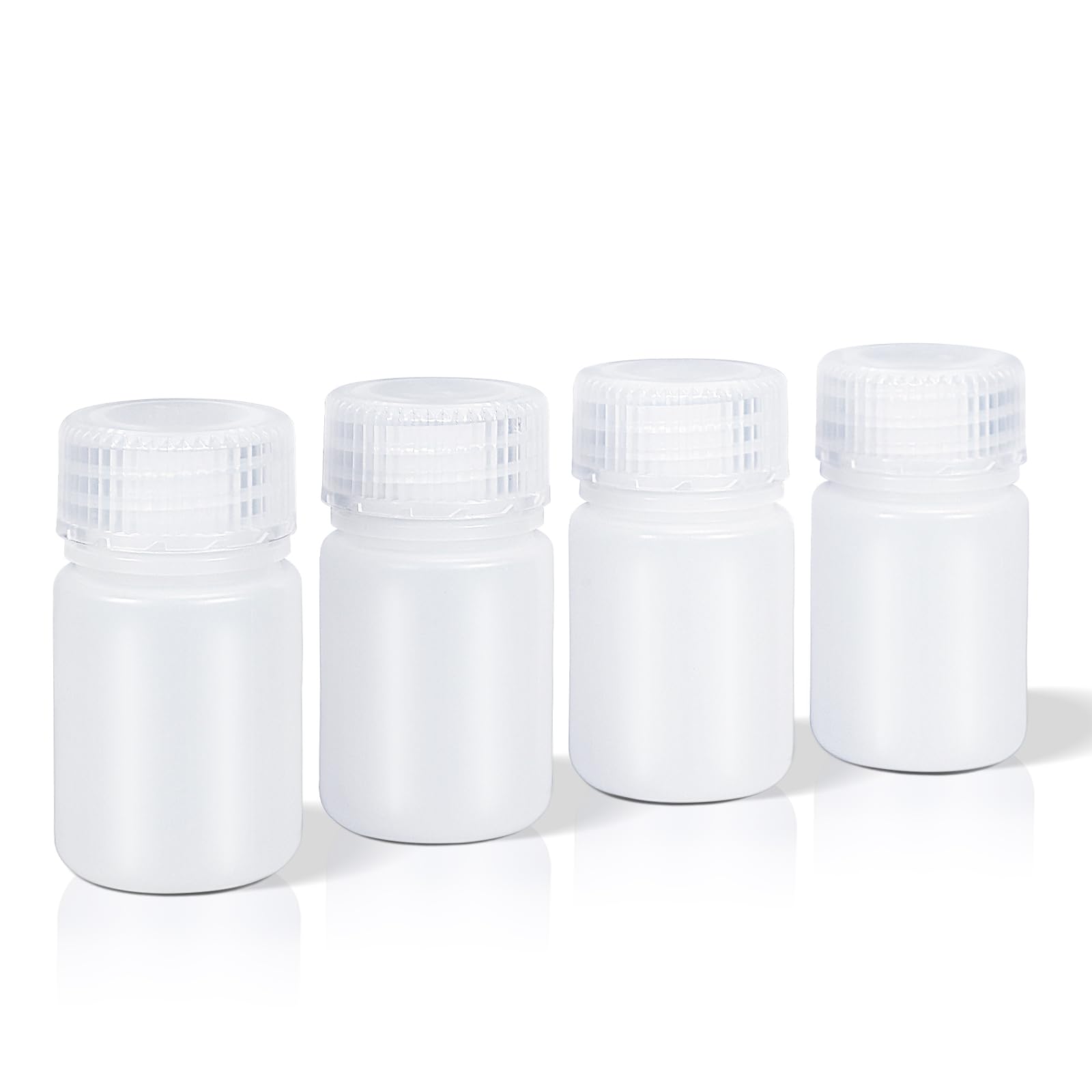 Photo 1 of DEMORA 1 oz Small Plastic Bottles with Caps (4 Pcs)