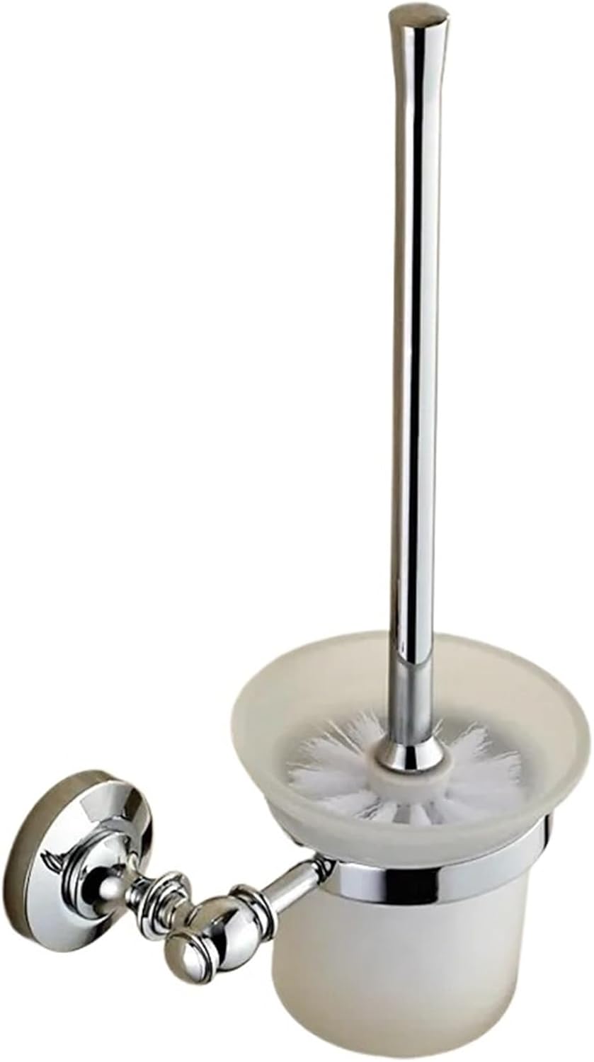 Bathroom Hardware Set Chrome Polished Toothbrush Holder Paper Towel Bar Accessories(Toilet Brush Holder)