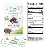 Simple Mixes Natural Instant Pudding & Pie Filling Mix Variety, Chocolate, Vanilla & Salted Caramel, Gluten and Dye-Free, No Fat, or Lactose, Kosher, Variety 6 Pack
