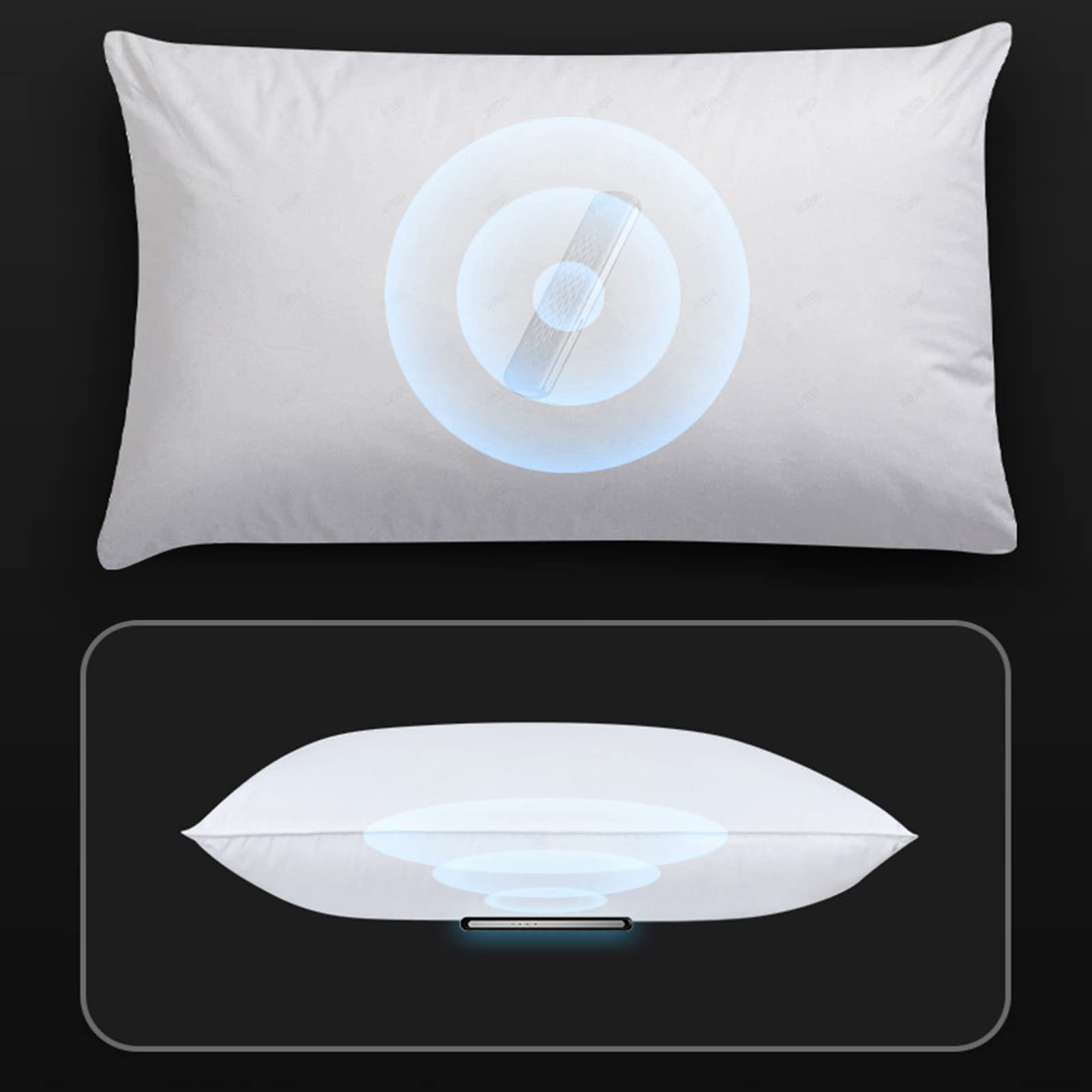Haut-parleur d'oreiller stéréo conduction osseuse bluetooth noir - 8