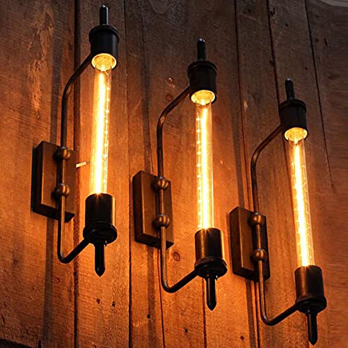 Lámpara de loft industrial de hierro forjado B con geometría vertical 7