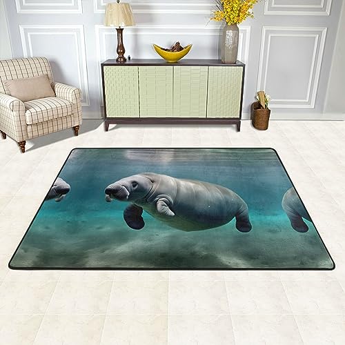 Tapis de zone vache marin super doux et résistant pour salon