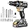 LEEIKOO Perceuse Visseuse Sans Fil, Visseuse Devisseuse Sans Fil 21V, Perceuse 42N.m avec Batterie 2.0Ah, 18+1 Réglages de Couple, LED, 2 Vitesses, 20 Accessoires pour Projet de Bricolage, Gris