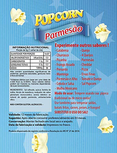 Tempero Para Pipoca Popcorn Parmesão 100G
