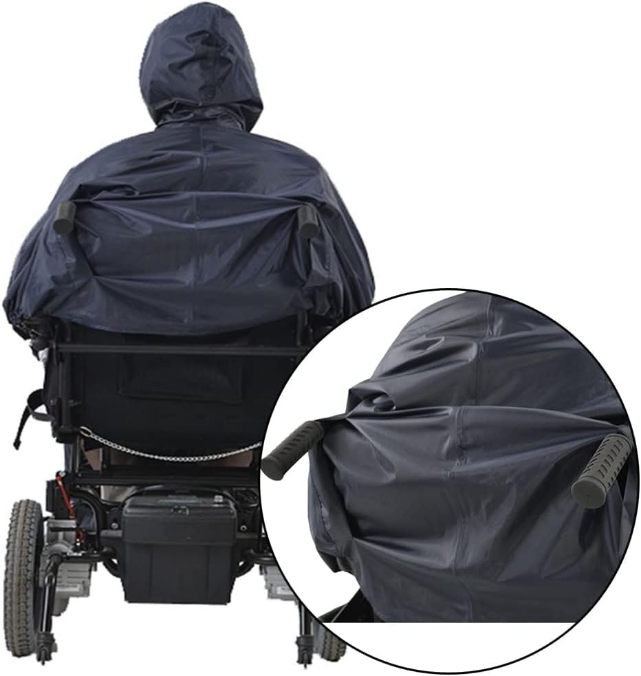 Wheelchair Poncho for Elderly & Disabled - Mobility Scooter Rain Cape Cover with Sleeves for Wind Snow Dust Freenze Resistance, 68"L x 57"W : Health & Household