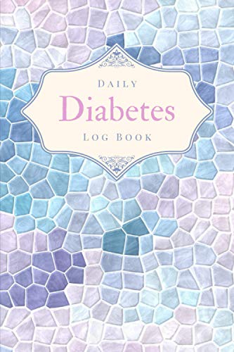 Daily Diabetes Log Book: Weekly Blood Sugar Diary Log Book for 2 Years of Recording (4-Time Before-After) | Daily Diabetic Blood Glucose Monitoring ... Test & Monitor – Purple Blue Mosaic Design