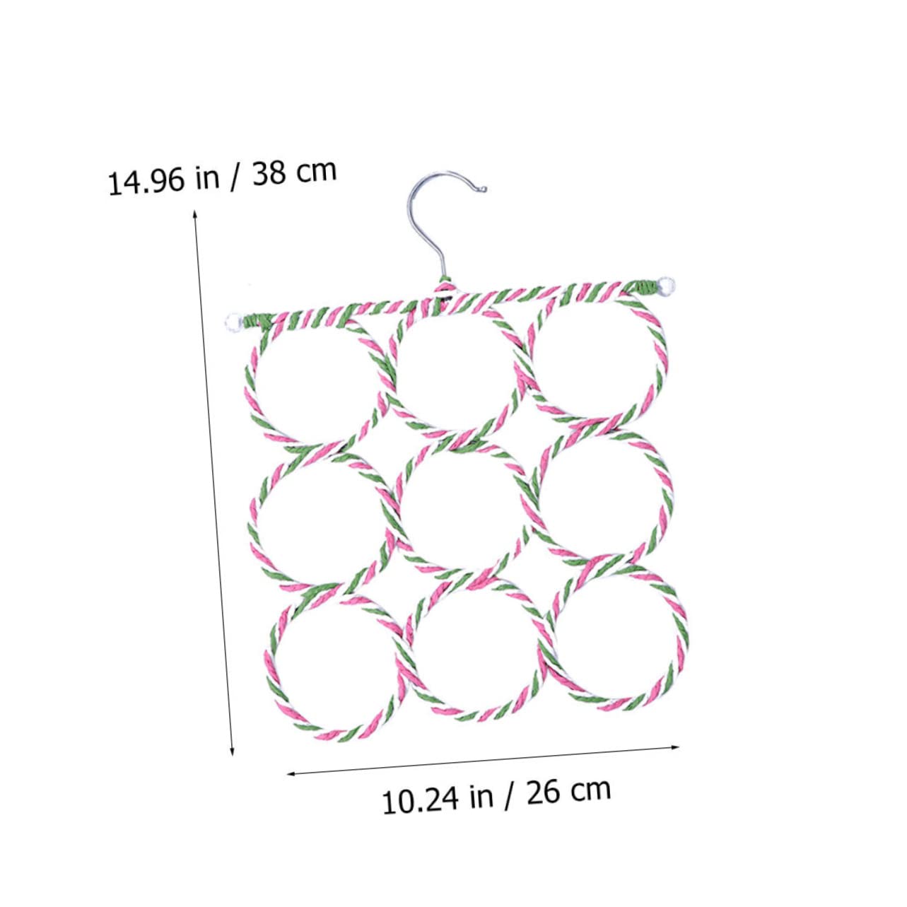 Hemobllo 2Pcs Paper Rattan Scarf Hanger with Rings Foldable Closet Organizer for Scarves Ties Towels Random Color Scarf Rack for Efficient Space Saving