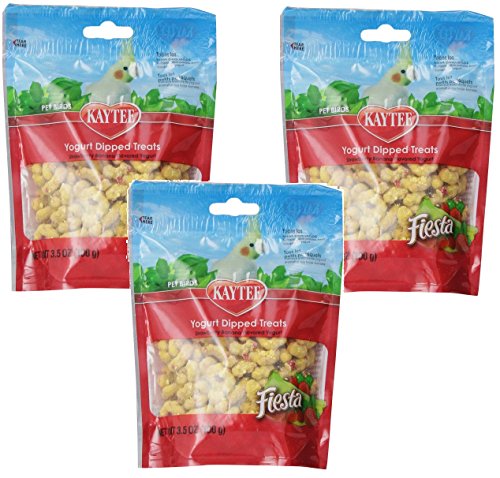 Kaytee Fiesta Yogurt Dipped Cockatiel Treat Strawberry/Banana Flavor 3.5oz (3 Pack)