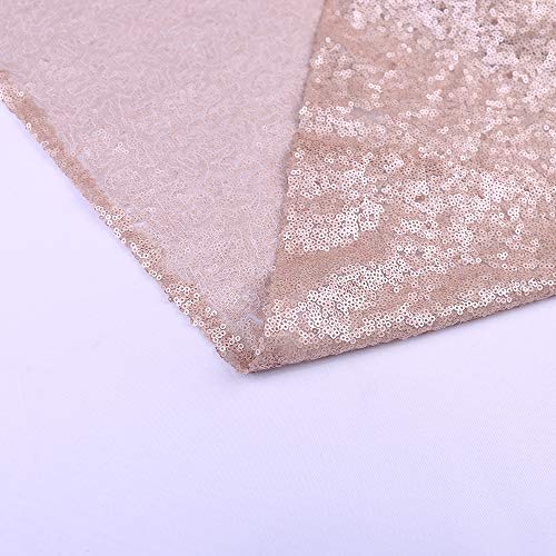 Trlyc 60 X 120-Inch Rectangular Sequin Tablecloth Champagne #TOP4