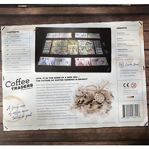 capstone games coffee traders - strategy board game 3-5 players ages 12 120 min