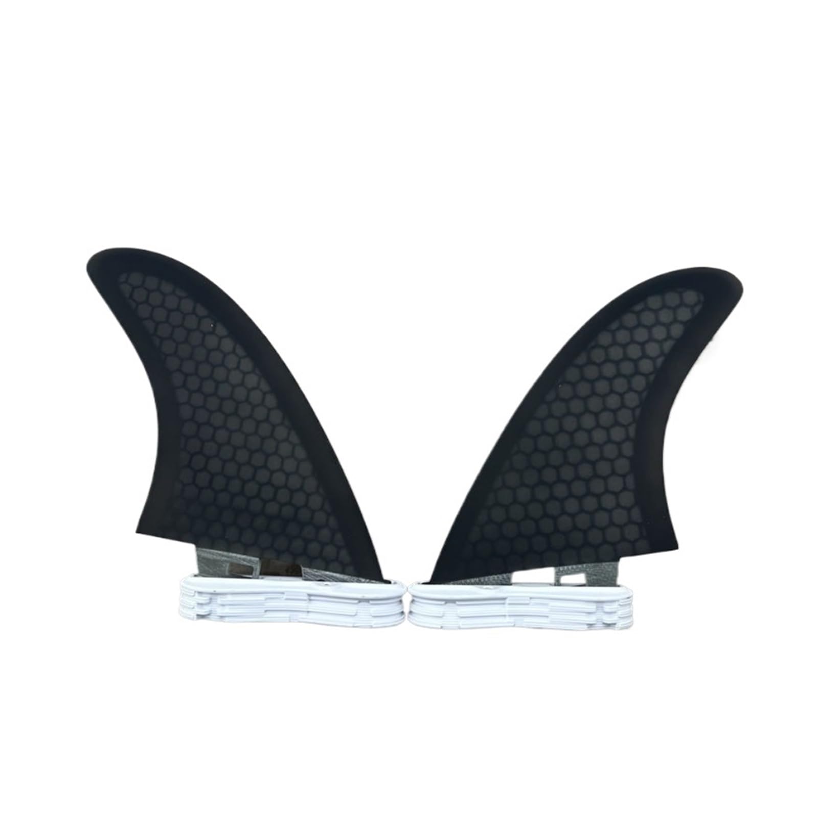 FCS II Black Surfboard Twin Fins Made By Fiberglass And Honeycomb