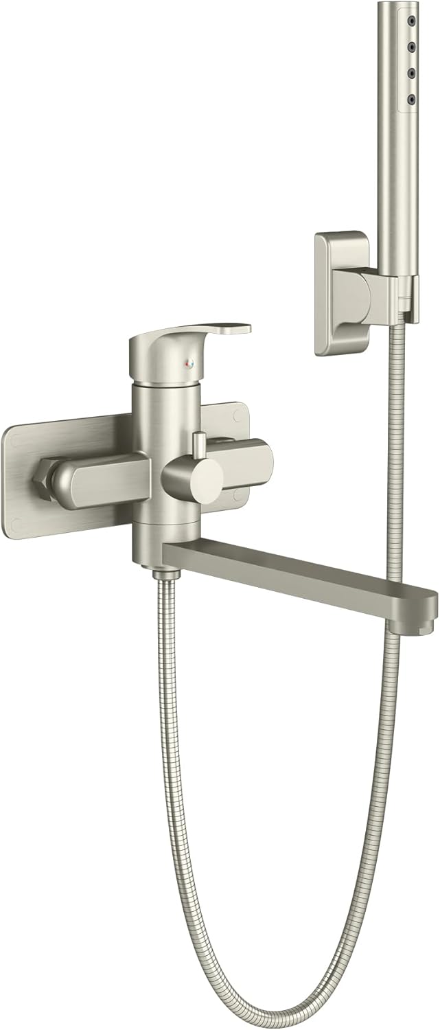 PULSE ShowerSpas 3030-WMTF-BN Wall Mounted Tub Filler in Brushed-Nickel