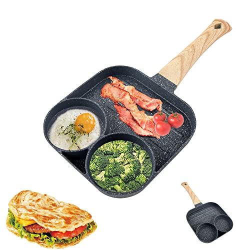 Sartén antiadherente de aluminio, Sartén de Huevo Aluminio, Huevo Frito Panqueque Pan, Sartén Antiadherente para Huevos, Para Huevo Frito, Panqueques, Cocina De Inducción, Estufa De Gas (Negro) Cover
