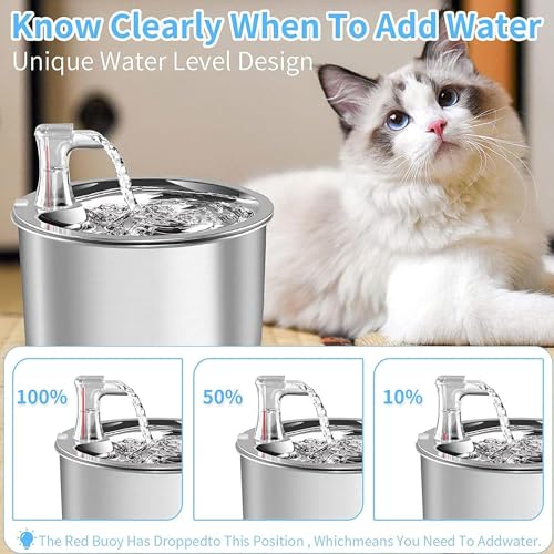 Fuente de agua para gatos PANKERS acero inoxidable 2L miniatura 4