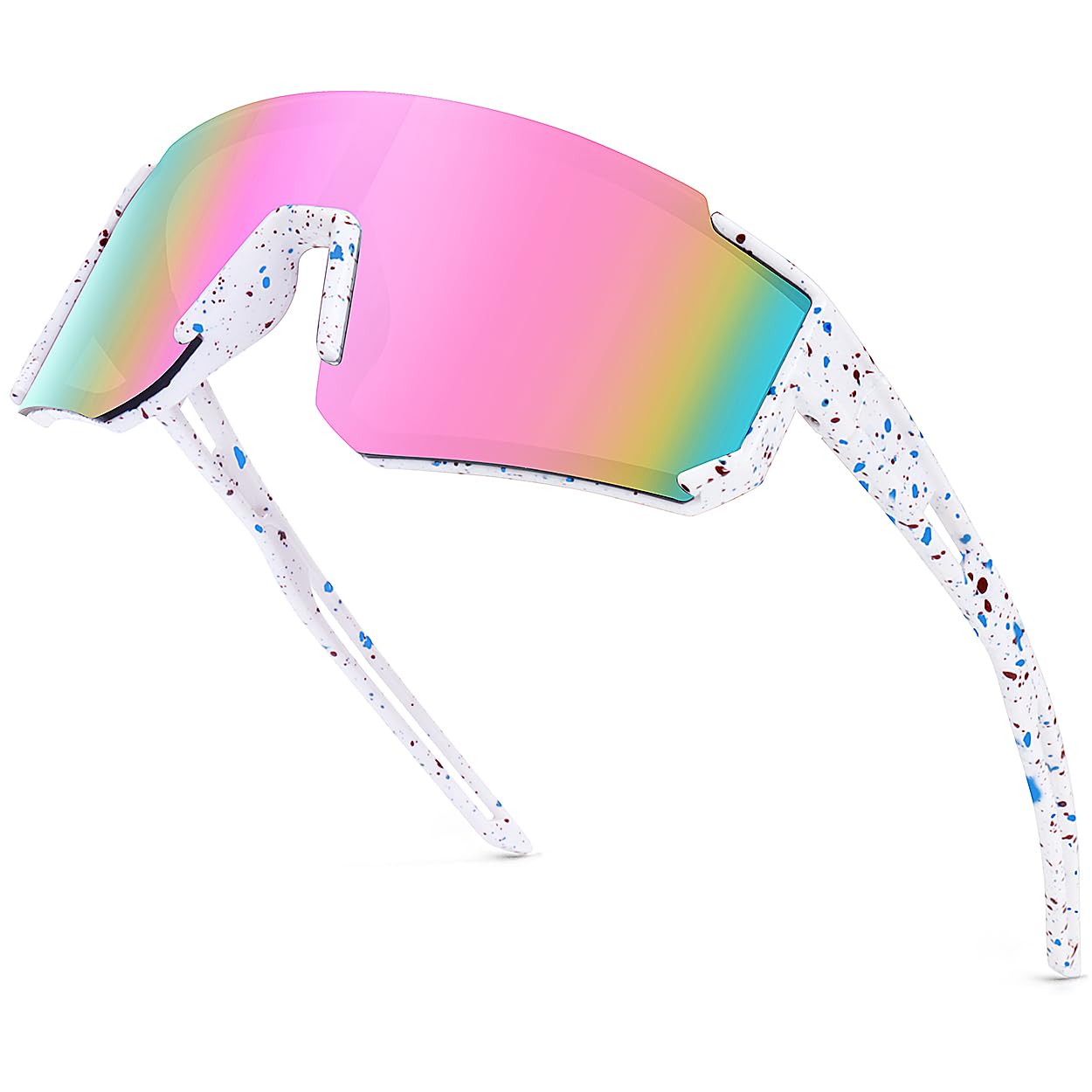 SEKKAFYouth Baseball Sunglasses for Boys Girls Age 6-12 Softball Cycling Sports Sunglasses for Kids Lightweight Frame