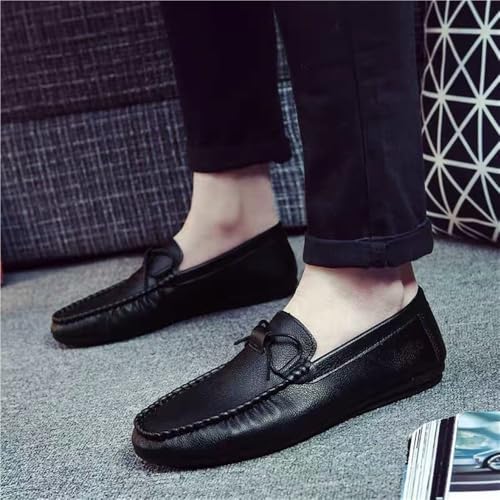 Comfortable Walking Loafers Mens Lightweight Soft Leather Slip On Supportive Casual Driving Shoes Footwear3