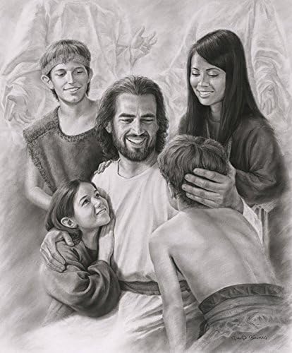David Bowman Joy - 8"x10" Wall Art Print Jesus Christ and Children Religious Spiritual Christian Fine Art
