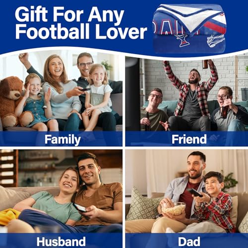 Fiwsuyr Football Gifts for Men, Football Merch Blanket for Fans, Sports Style Gear Stuff for Women, Home Decor Throws for Sofa Bed Couch 60"x50" - image 2