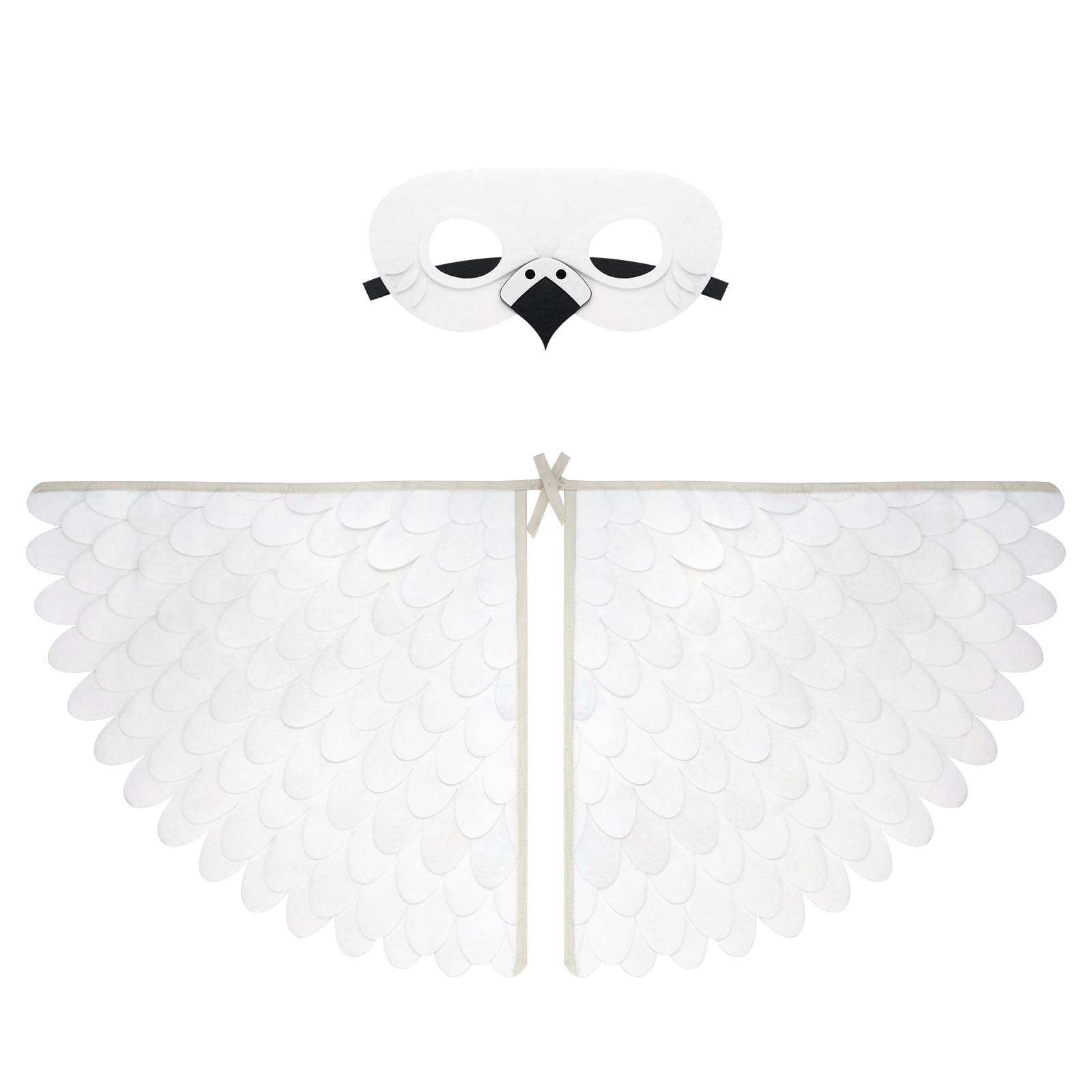 Kids Bird Wings Costume For Age 3~8 Years,Bird Owl And Peacock Masque Owl Dress Up,Boys Girls Felt Eye Masque And Wings Set,Halloween Colorful Fancy DressGlobal Recycled StandardGlobal Recycled StandardGlobal Recycled Standard