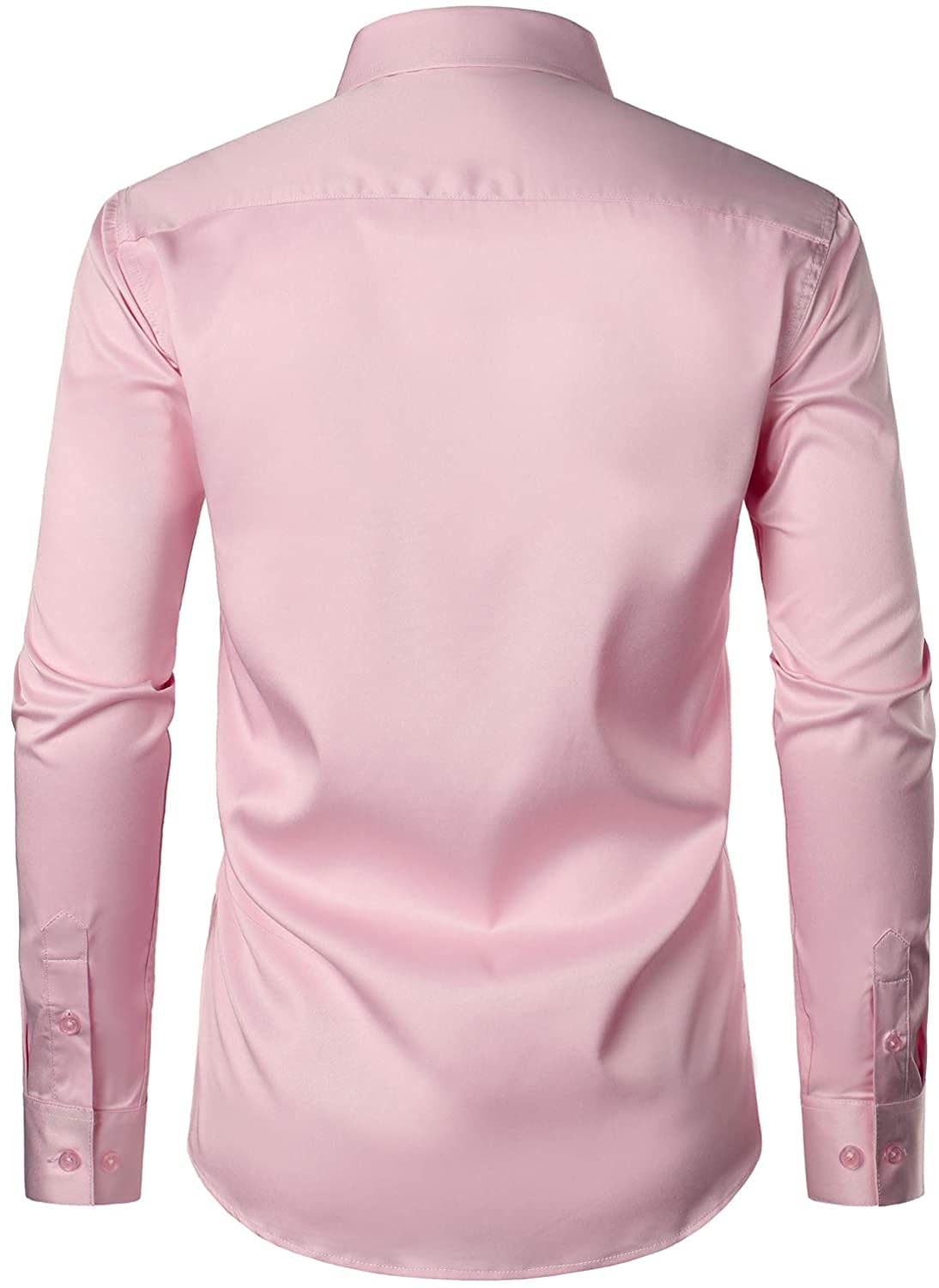 PARKLEES Camicia da uomo Urban elegante casual da lavoro slim fit manica lunga abbottonatura con tasca