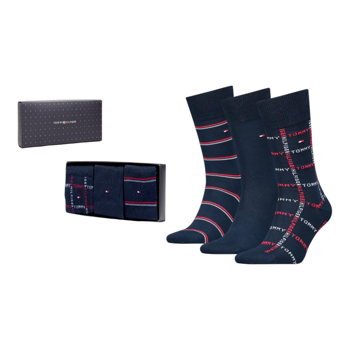 Tommy Hilfiger Women's Navy 2-Pack Classic Embroidered Logo Socks, Jeans Blue - Size 2/2.5/5/4.5/4/3.5/3