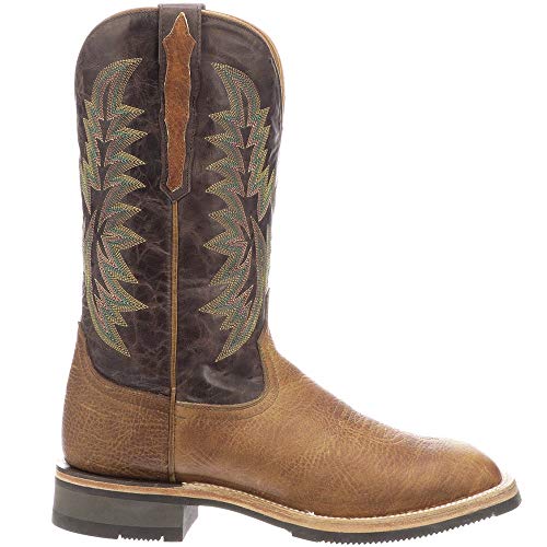 Lucchese Mens Rudy Square Toe Casual Boots Mid Calf - Brown - Siz...