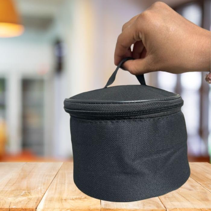 Image of Saucer Storage Bag with Zip Closure Round Plate & Tea Set Organizer Cover | Kitchen Crockery Storage Pouch Multi-Purpose Storage Cover for Home & Travel (Multicolor)
