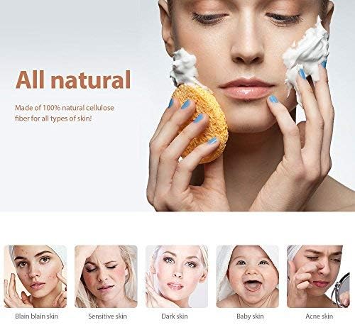 Miniatura 2 de Esponjas faciales, esponjas faciales comprimidas de celulosa 100% natural, 50 unidades